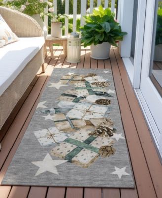 Holiday Washable Indoor/Outdoor ACN1825 2'3"x7'6" Runner Area Rug