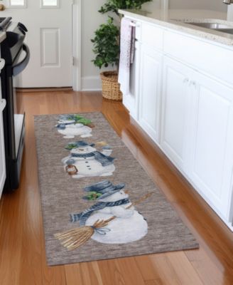 Holiday Washable Indoor/Outdoor ACN1826 2'3"x7'6" Runner Area Rug