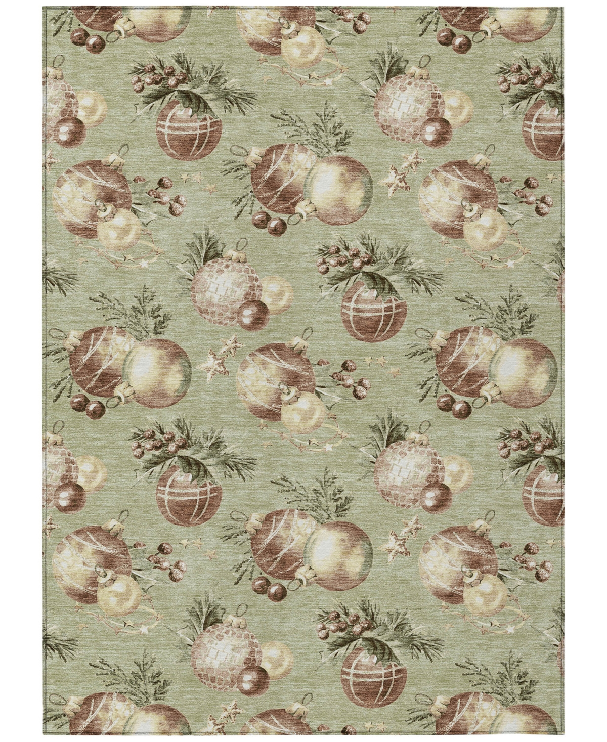 Addison Holiday Washable Indoor/outdoor Acn1828 3'x5' Area Rug In Green