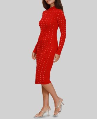 Junior's Mock Neck Sweater Dress