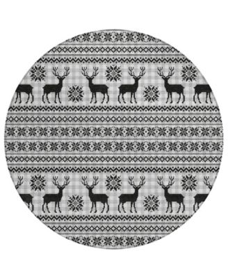 Addison - Holiday Washable Indoor/Outdoor ACN1820 Round Area Rug