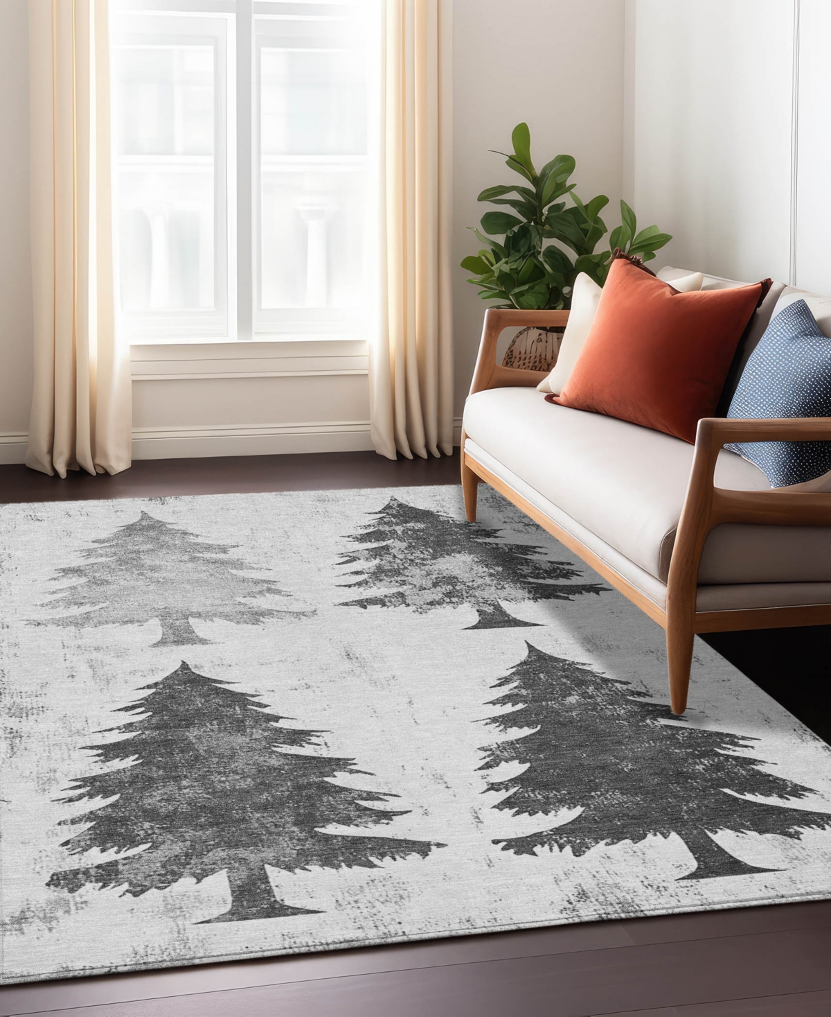 Addison Holiday Washable Indoor/outdoor Acn1811 9'x12' Area Rug In Gray