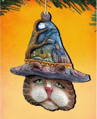 Eve Cat Holiday Wooden Christmas Ornament