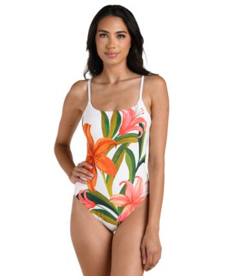 Women's Jungle Blossom Beaded One Piece Swimsuit