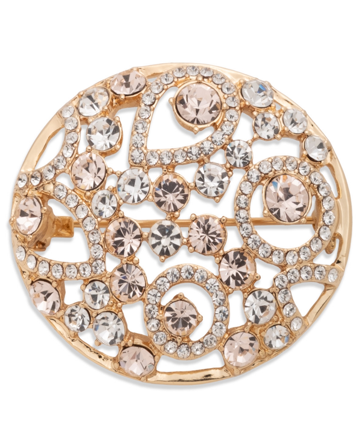 Givenchy Cubic Zirconia Crystal Cluster Boxed Pin In Gold