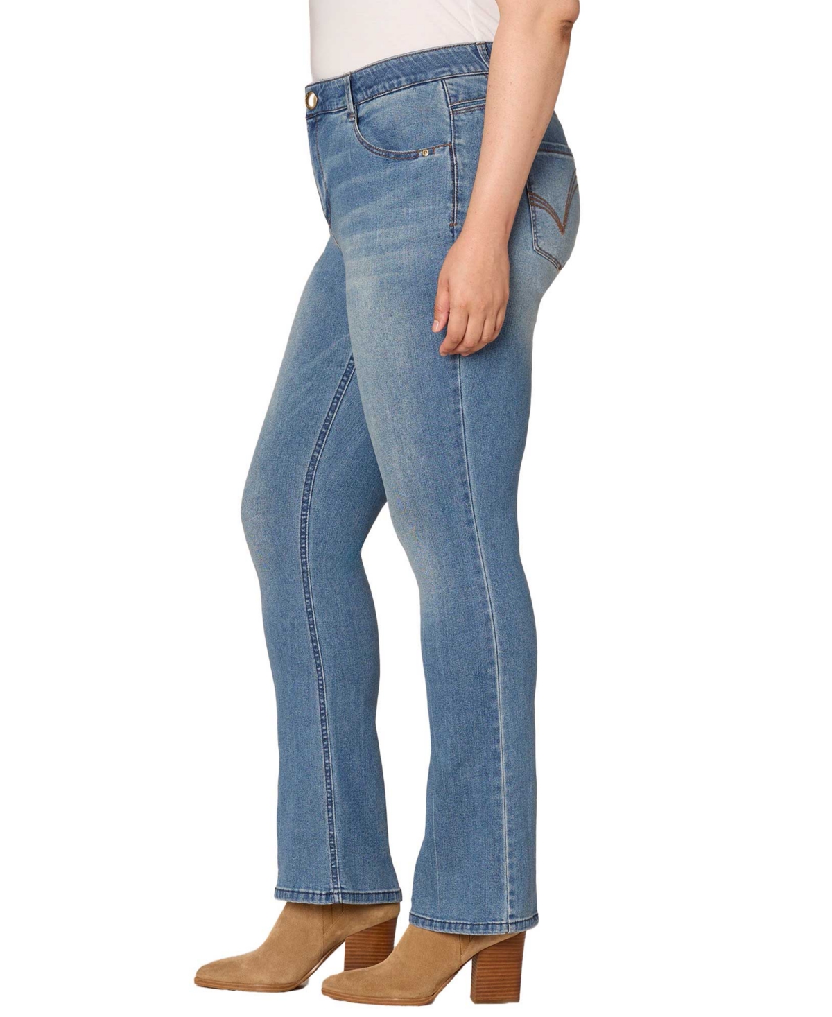 Democracy Plus Size High Rise Bootcut Jeans In Blue