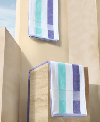 Pop Color Stripe Cotton 2-Pc. Beach Towel Set, 70" x 40"