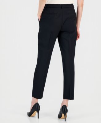 Women's Belted Asymmetrical Jacket & Slim-Fit Pantsuit Set