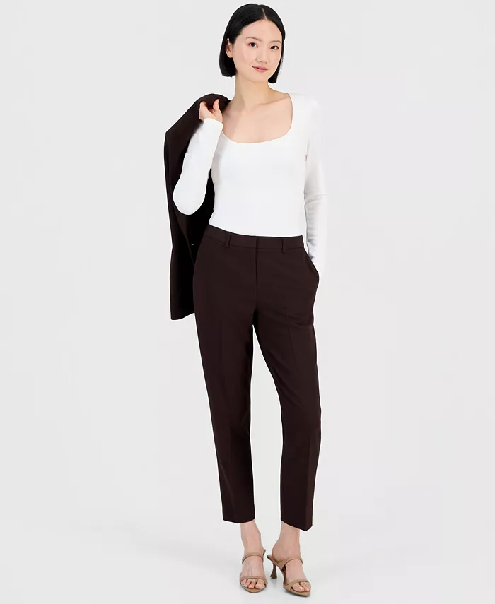 Women's Belted Asymmetrical Jacket & Slim-Fit Pantsuit Set - thumbnail 9