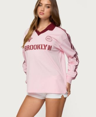 Women's Brooklyn Contrast Oversized Polo Top