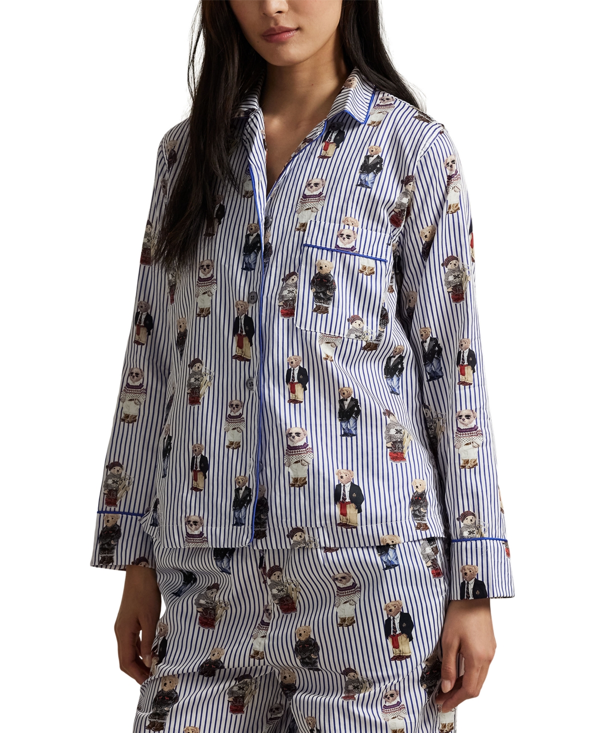 Polo Ralph Lauren Women's Iconic Bear Madison Pajama Set In Multi