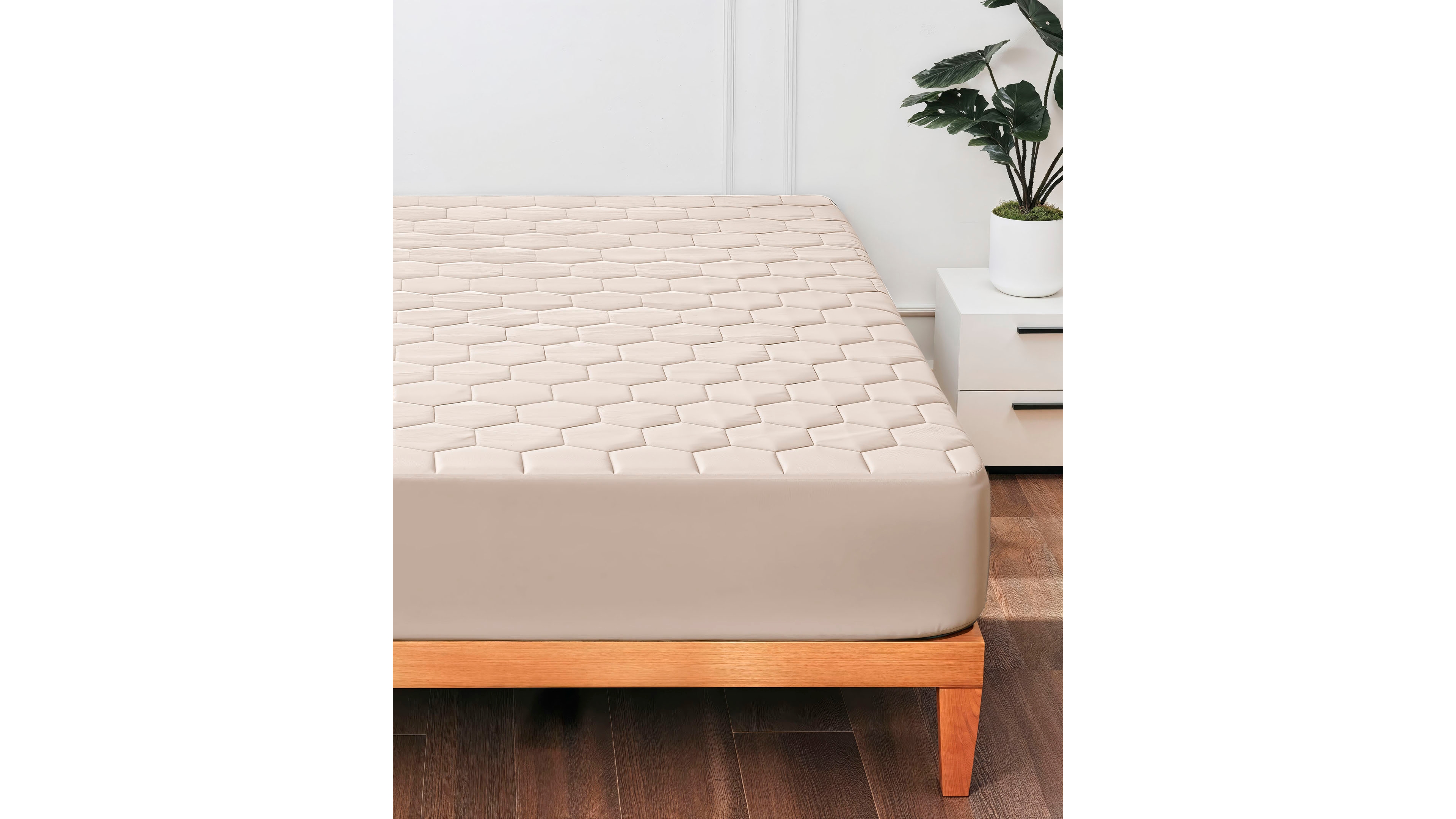 Nestl Quilted Hypoallergenic Waterproof Mattress Pad Cover, Twin