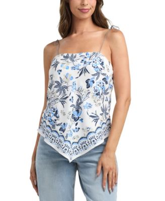 BCX - Women's Resort Printed Tie Scarf Top