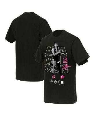 Round21 - Men's and Women's A'ja Wilson Black Las Vegas Aces Poster T-Shirt