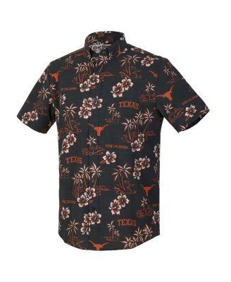 Men's Black Texas Longhorns Kekai Classic Tri-Blend Button-Down Shirt