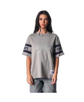 The Wild Collective - Women's Black Dallas Cowboys Drop Shoulder T-Shirt