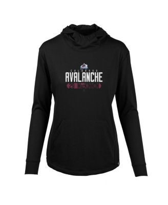 LevelWear - Women's&nbsp;Nathan MacKinnon Black Colorado Avalanche Vivid Tracer Name Number Pullover Hoodie