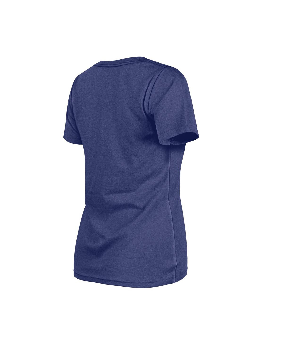 New Era Women's Royal Los Angeles Dodgers Little Miss 2 V-neck T-shirt In Blue
