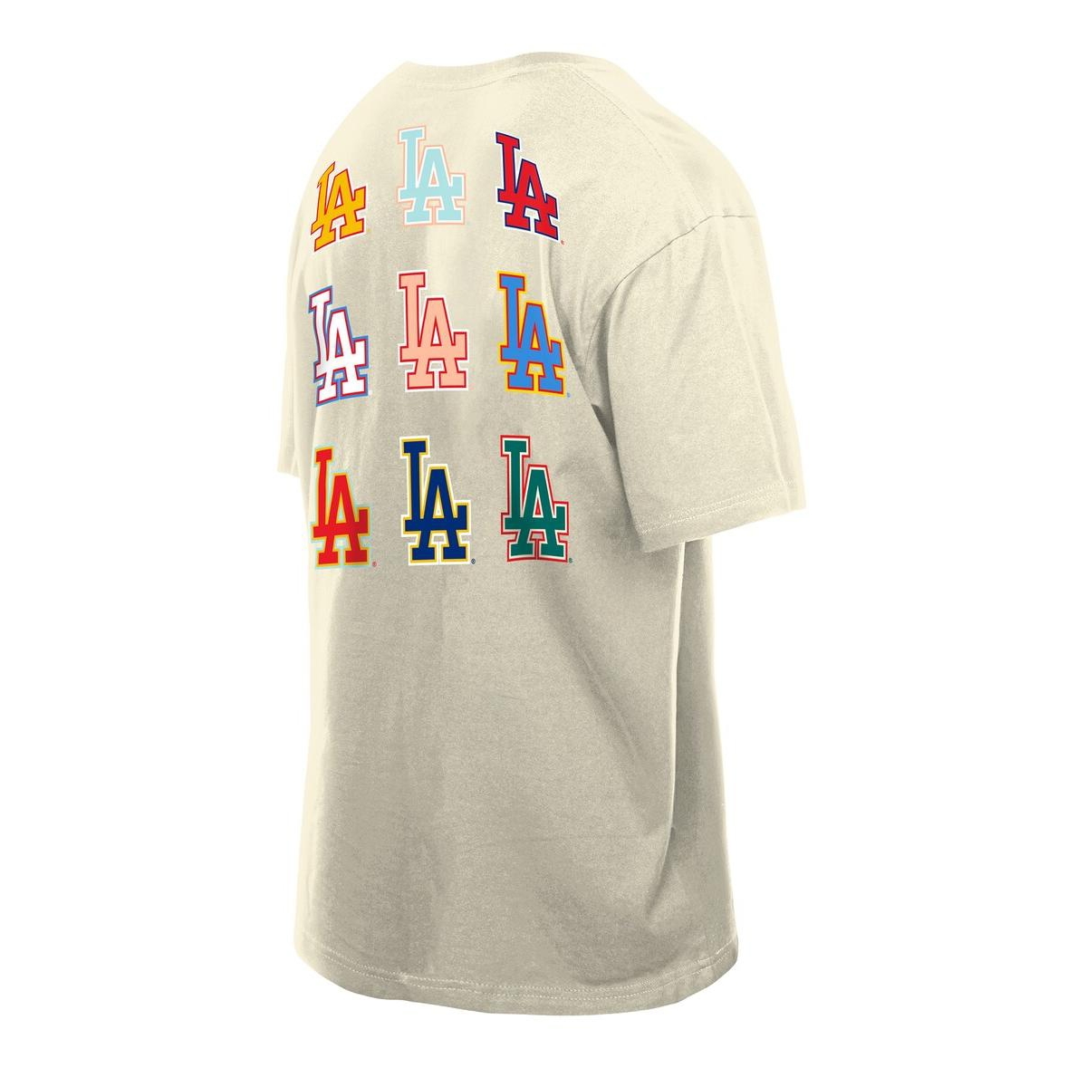 New Era Men's Cream New York Yankees Ransom Note Oversized T-shirt In White