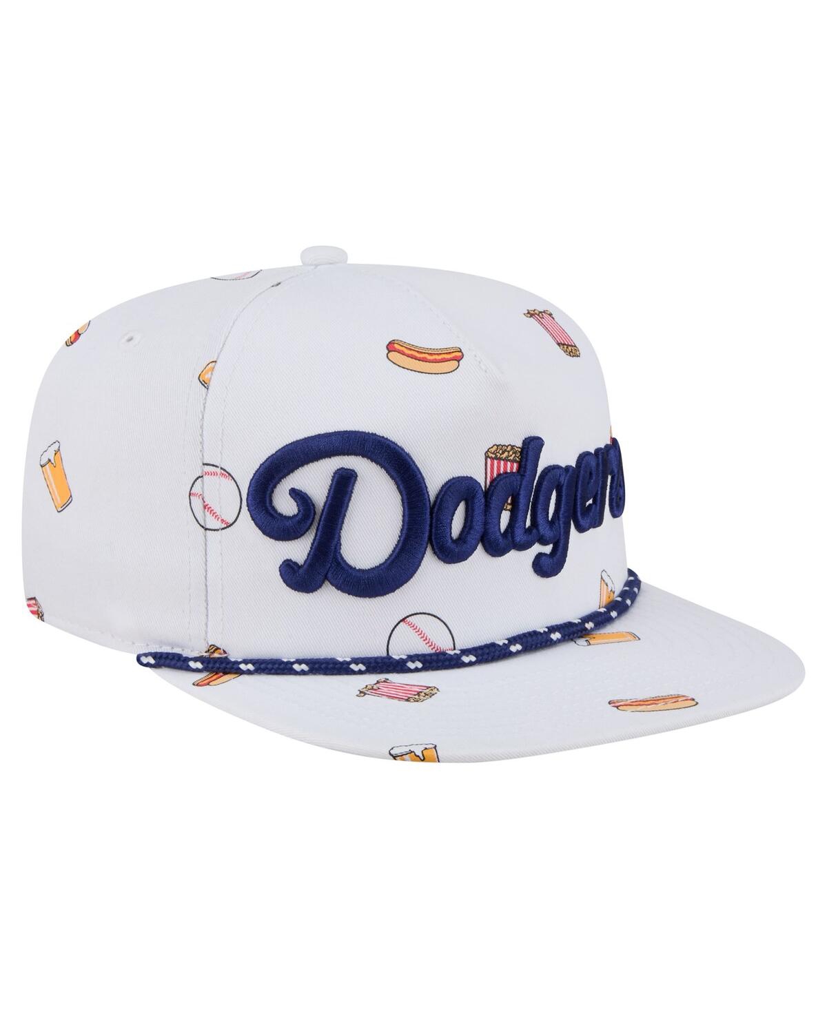 New Era Men's White Los Angeles Dodgers Team Cheer Rope 19twenty Adjustable Hat In White