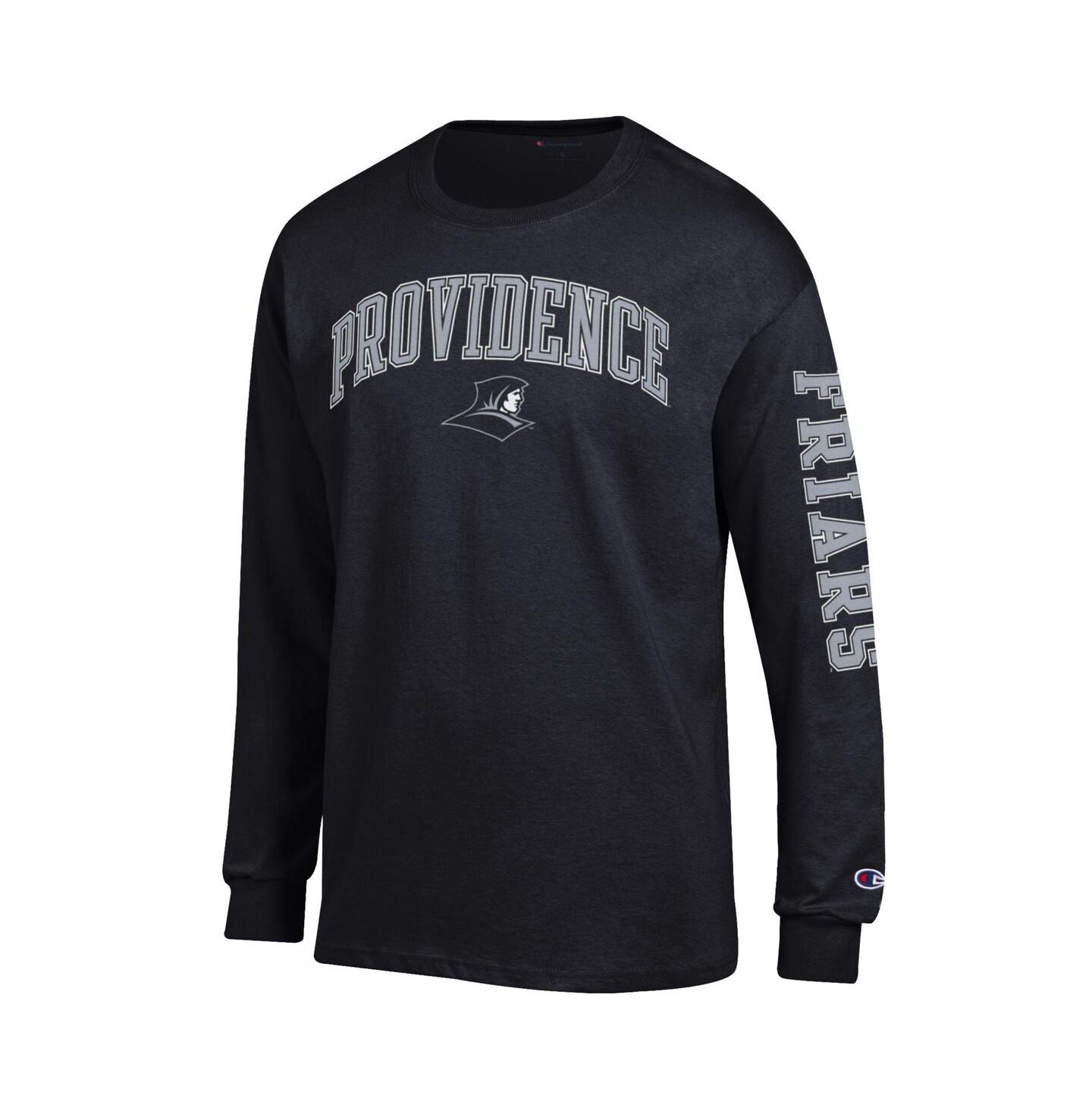 Мужская футболка Champion Black Providence Friars Arch Over Logo 2-Hit Long Sleeve — фото 3