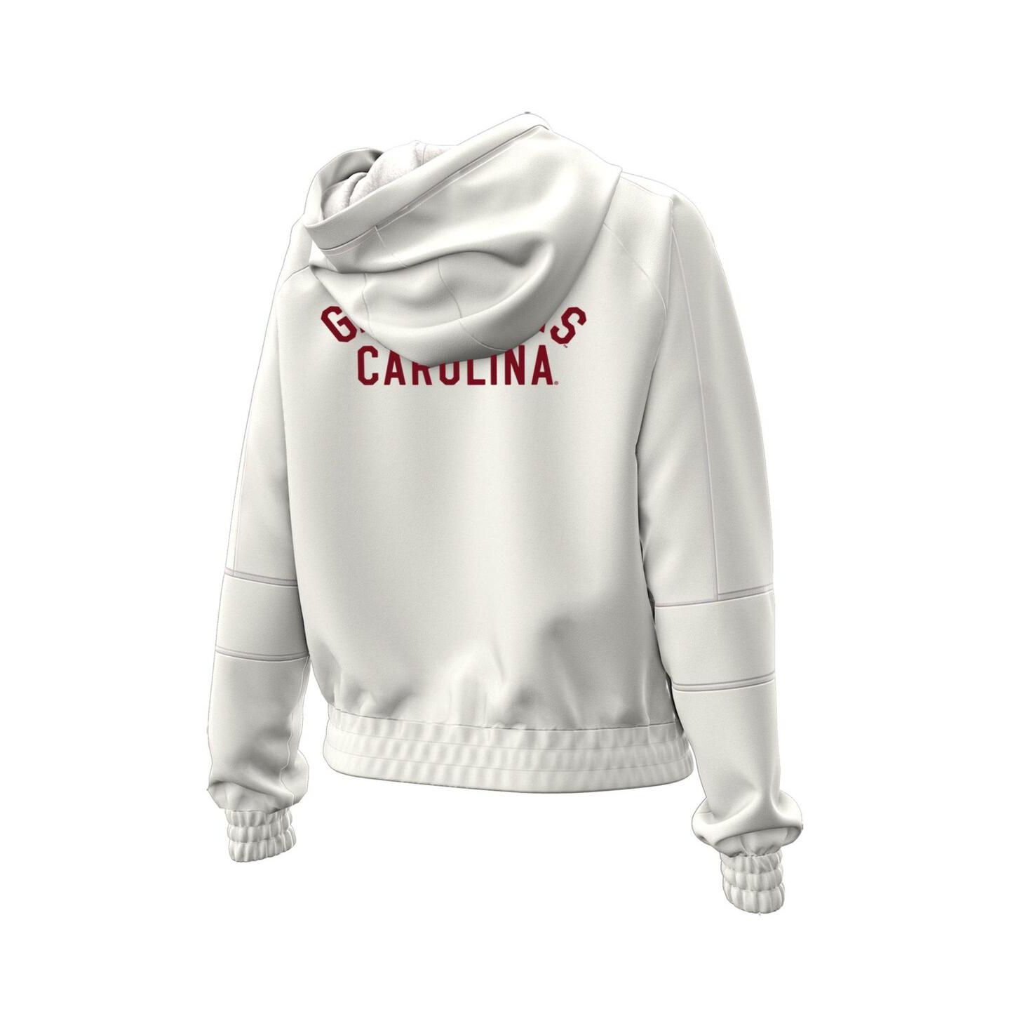 Женское худи Under Armour Natural South Carolina Gamecocks Gameday Rival Fleece Full-Zip Cropped — фото 2