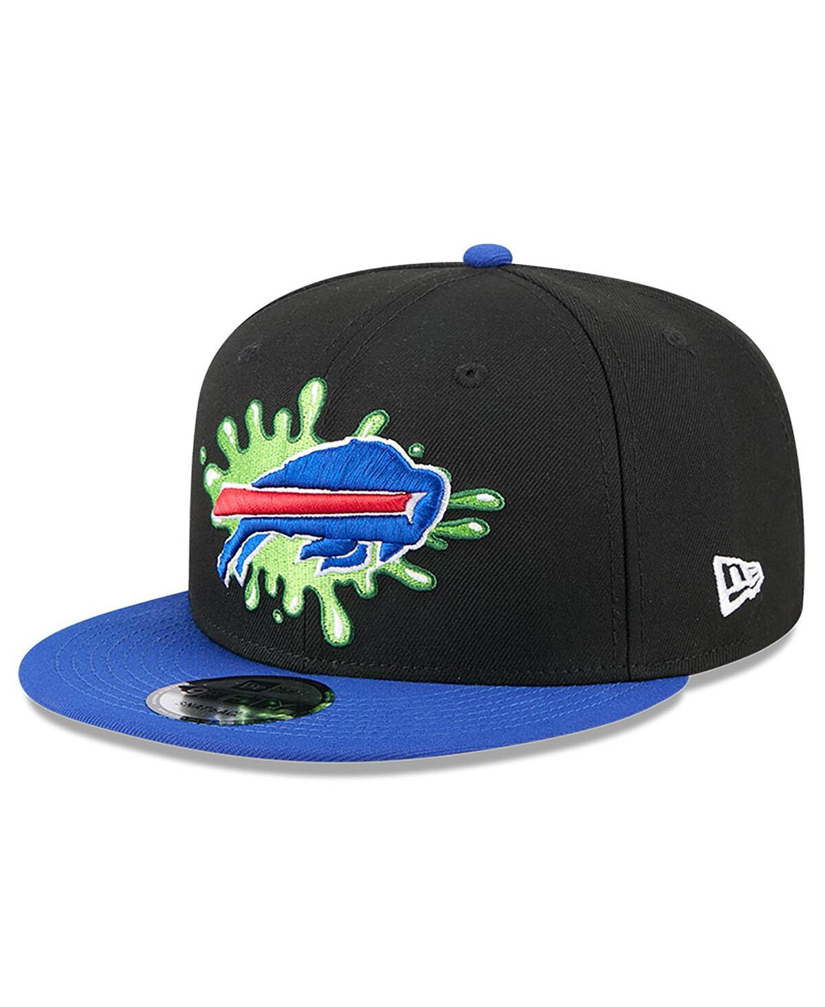 New Era Men's Black/royal Buffalo Bills Nickelodeon Slime 9fifty Snapback Hat In Black