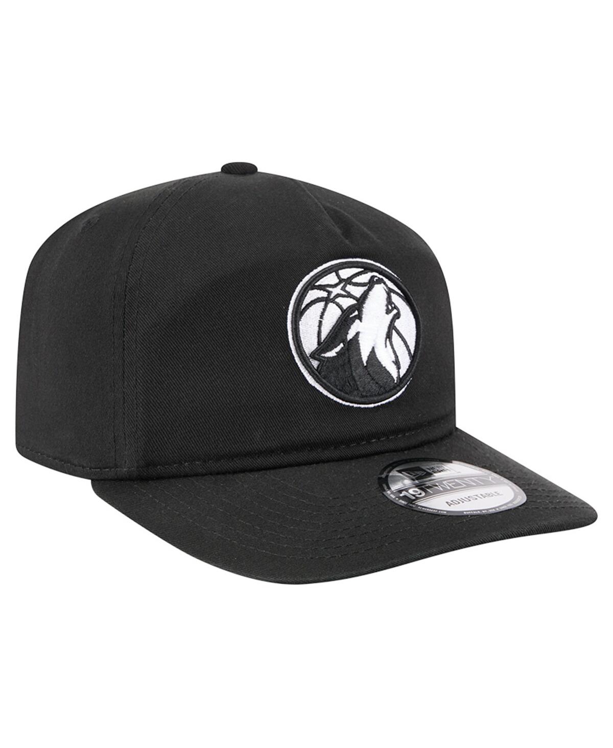New Era Men's Black Minnesota Timberwolves 19twenty Adjustable Hat In Brown