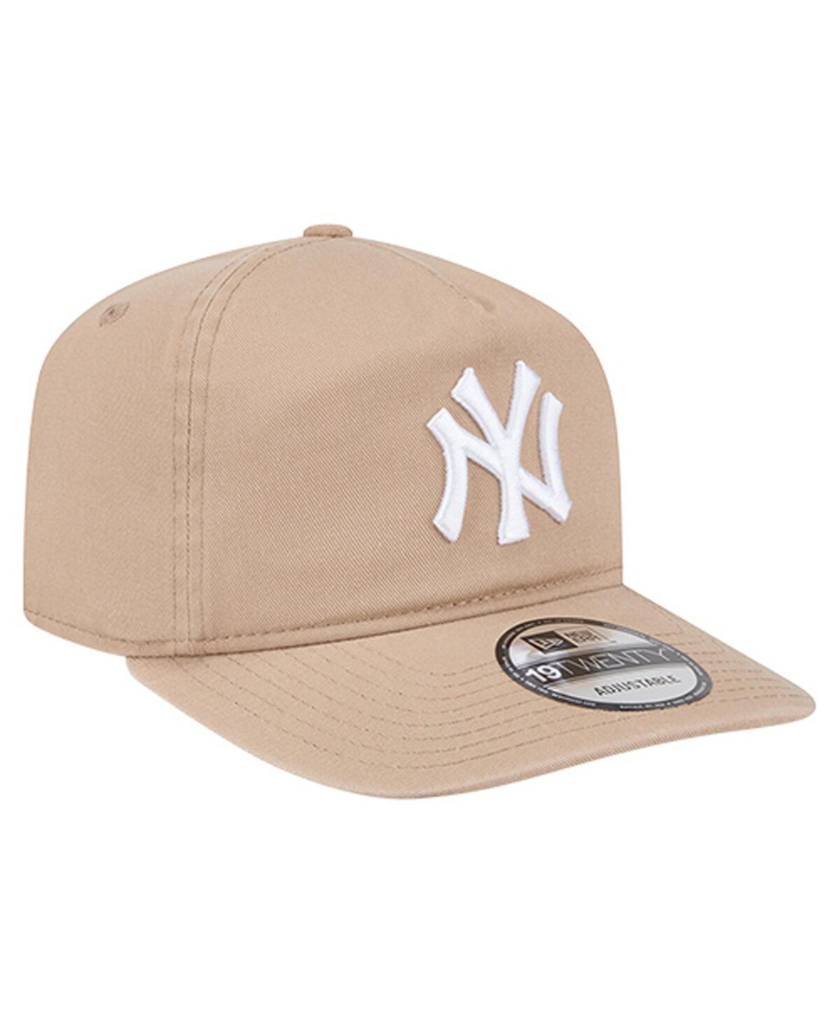 New Era Men's Light Beige New York Yankees Cam 19twenty Adjustable Hat In Brown