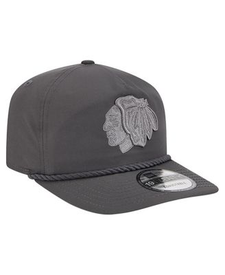 Men's Graphite Chicago Blackhawks Tonal Rope 19TWENTY Adjustable Hat