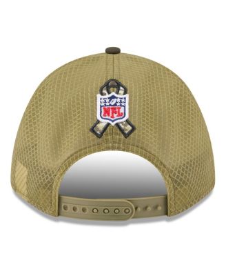 Big Boys and Girls Green/Dark Green Detroit Lions 2025 Salute to Service 9FORTY A-Frame Adjustable Hat