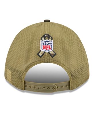 Big Boys and Girls Green/Dark Green Kansas City Chiefs 2025 Salute to Service 9FORTY A-Frame Adjustable Hat