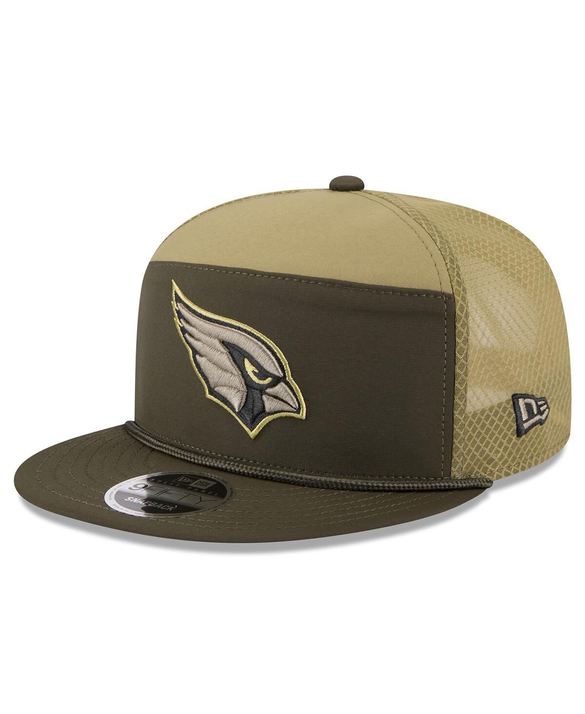 New Era Men's Dark Green Arizona Cardinals 2025 Salute To Service Split Panel 9fifty Snapback Hat In Green