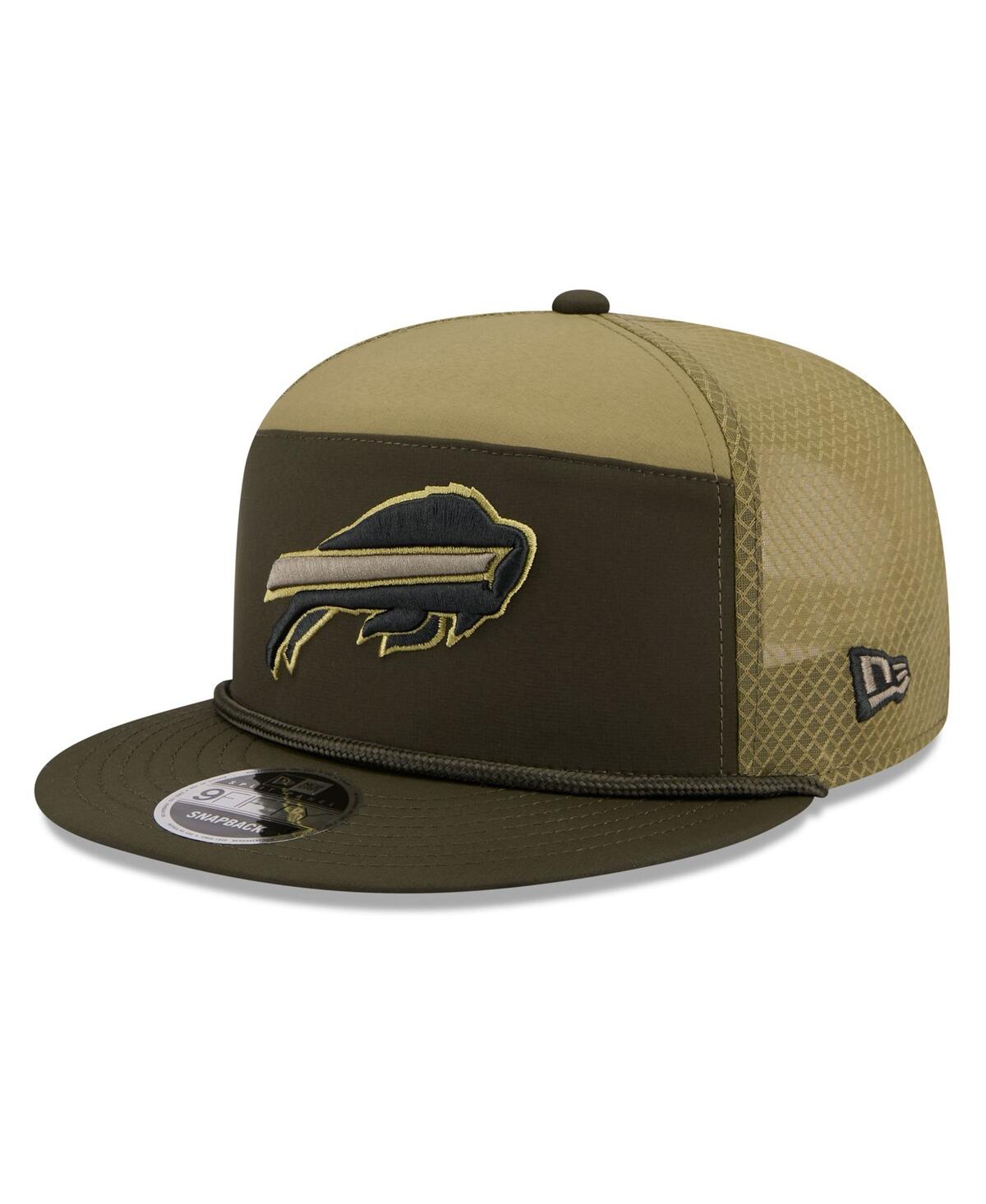 New Era Men's Dark Green Buffalo Bills 2025 Salute To Service Split Panel 9fifty Snapback Hat In Green