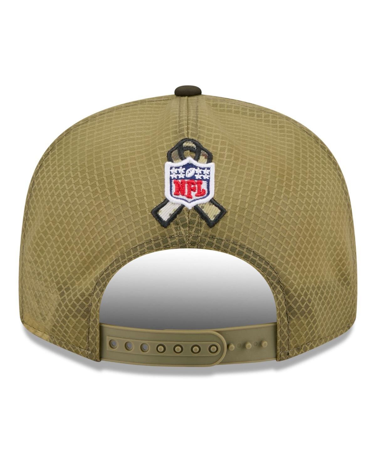 New Era Men's Dark Green Detroit Lions 2025 Salute To Service Split Panel 9fifty Snapback Hat In Green