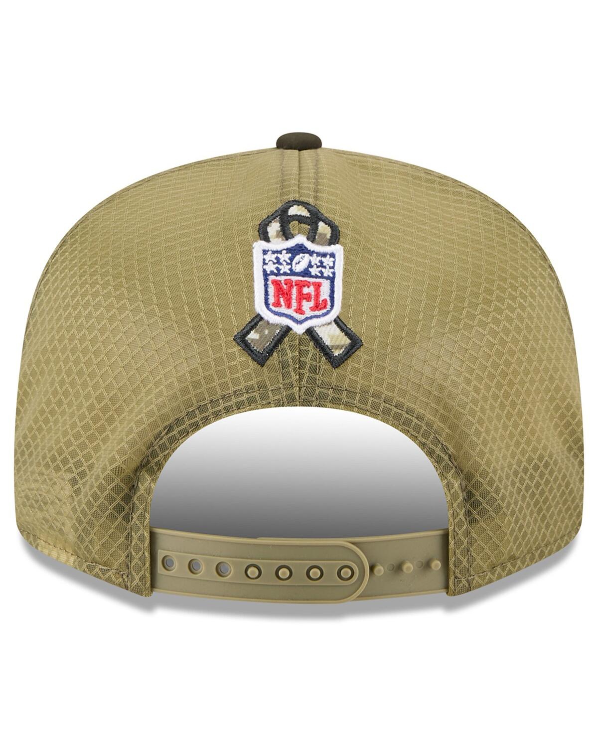 New Era Men's Dark Green Houston Texans 2025 Salute To Service Split Panel 9fifty Snapback Hat In Green