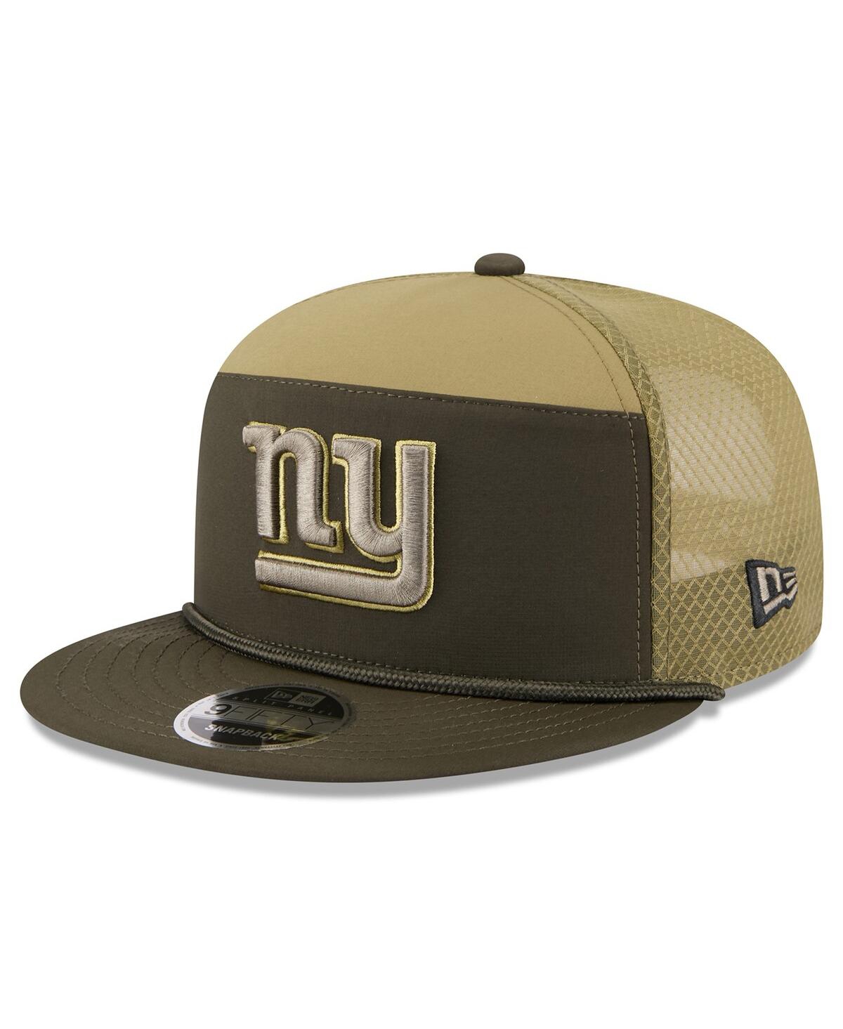New Era Men's Dark Green New York Giants 2025 Salute To Service Split Panel 9fifty Snapback Hat In Green