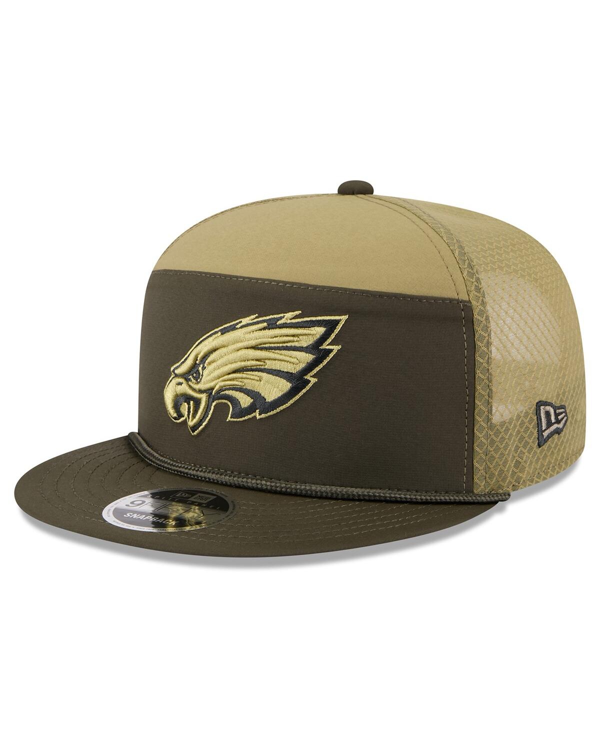 New Era Men's Dark Green Philadelphia Eagles 2025 Salute to Service Split Panel 9FIFTY Snapback Hat