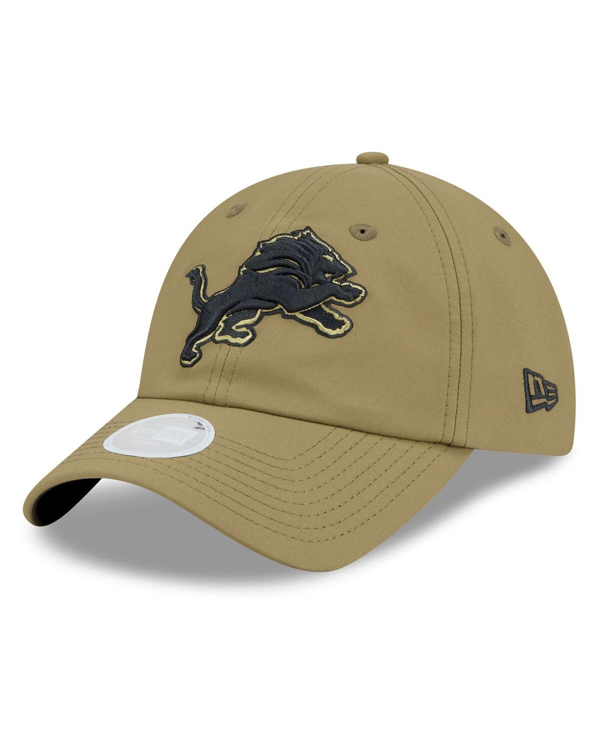New Era Women's Green Detroit Lions 2025 Salute To Service Pony Tail Adjustable Hat In Green