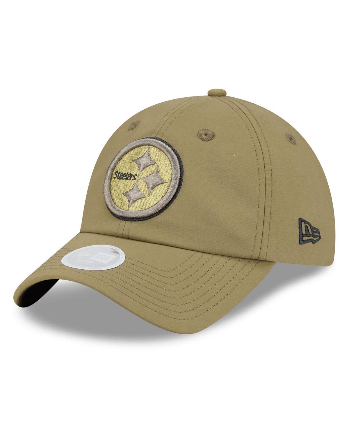 New Era Women's Green Pittsburgh Steelers 2025 Salute To Service Pony Tail Adjustable Hat In Green
