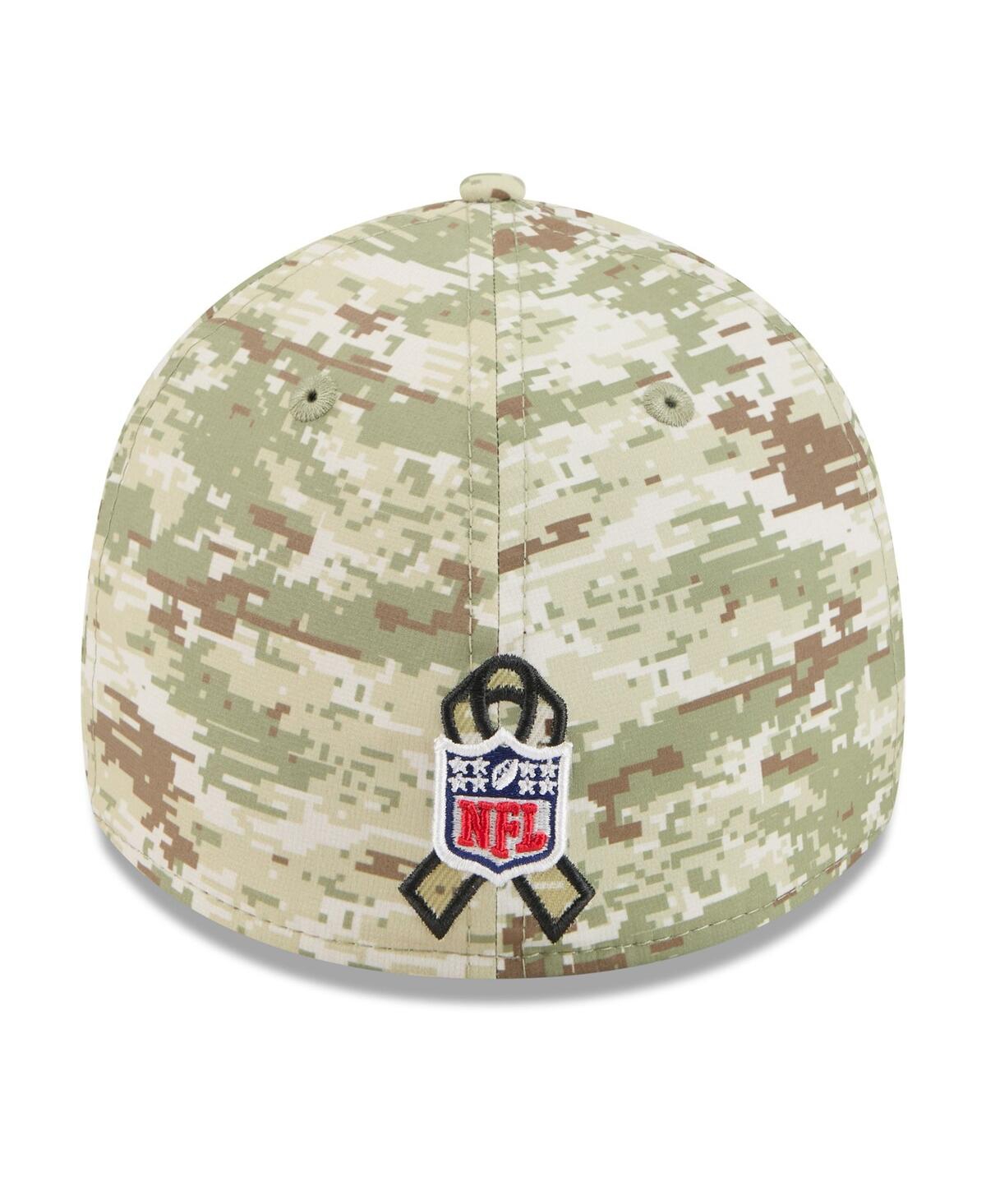 New Era Men's Camo/dark Green/dark Green Kansas City Chiefs 2025 Salute To Service 39thirty Flex Hat In Green