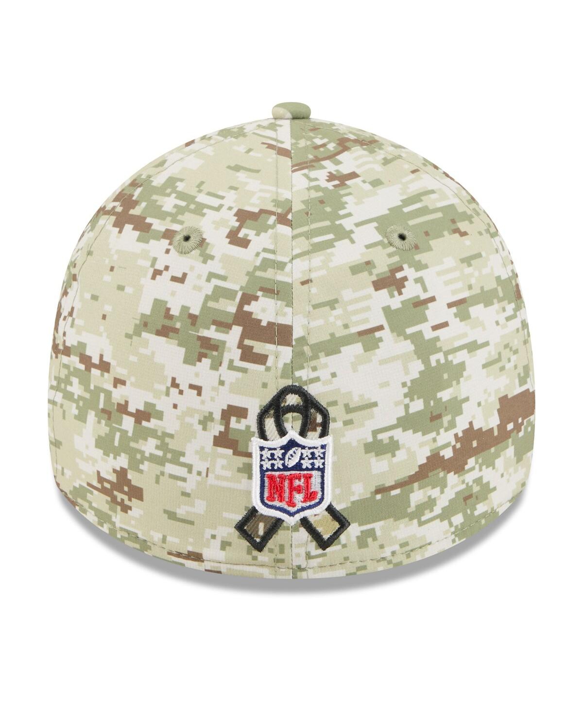 New Era Men's Camo/dark Green/dark Green Miami Dolphins 2025 Salute To Service 39thirty Flex Hat In Green