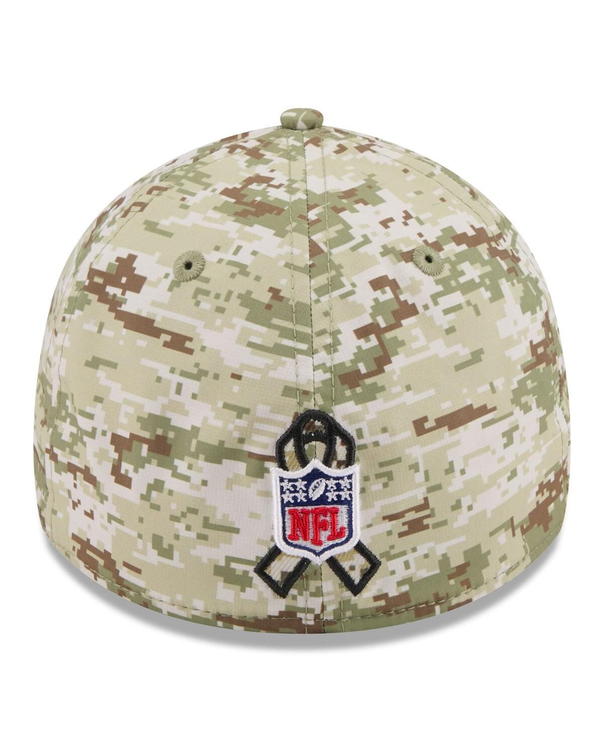 New Era Men's Camo/dark Green/dark Green Philadelphia Eagles 2025 Salute To Service 39thirty Flex Hat In Green