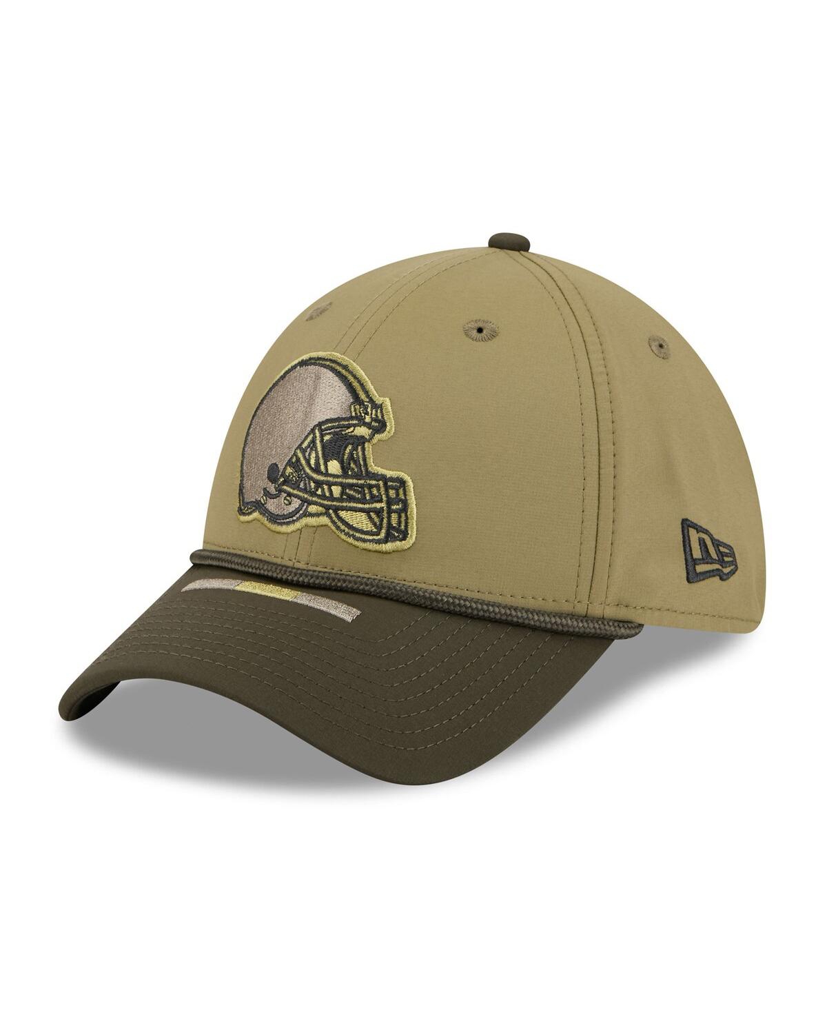 New Era Men's Green/dark Green Cleveland Browns 2025 Salute To Service 39thirty Flex Hat In Green
