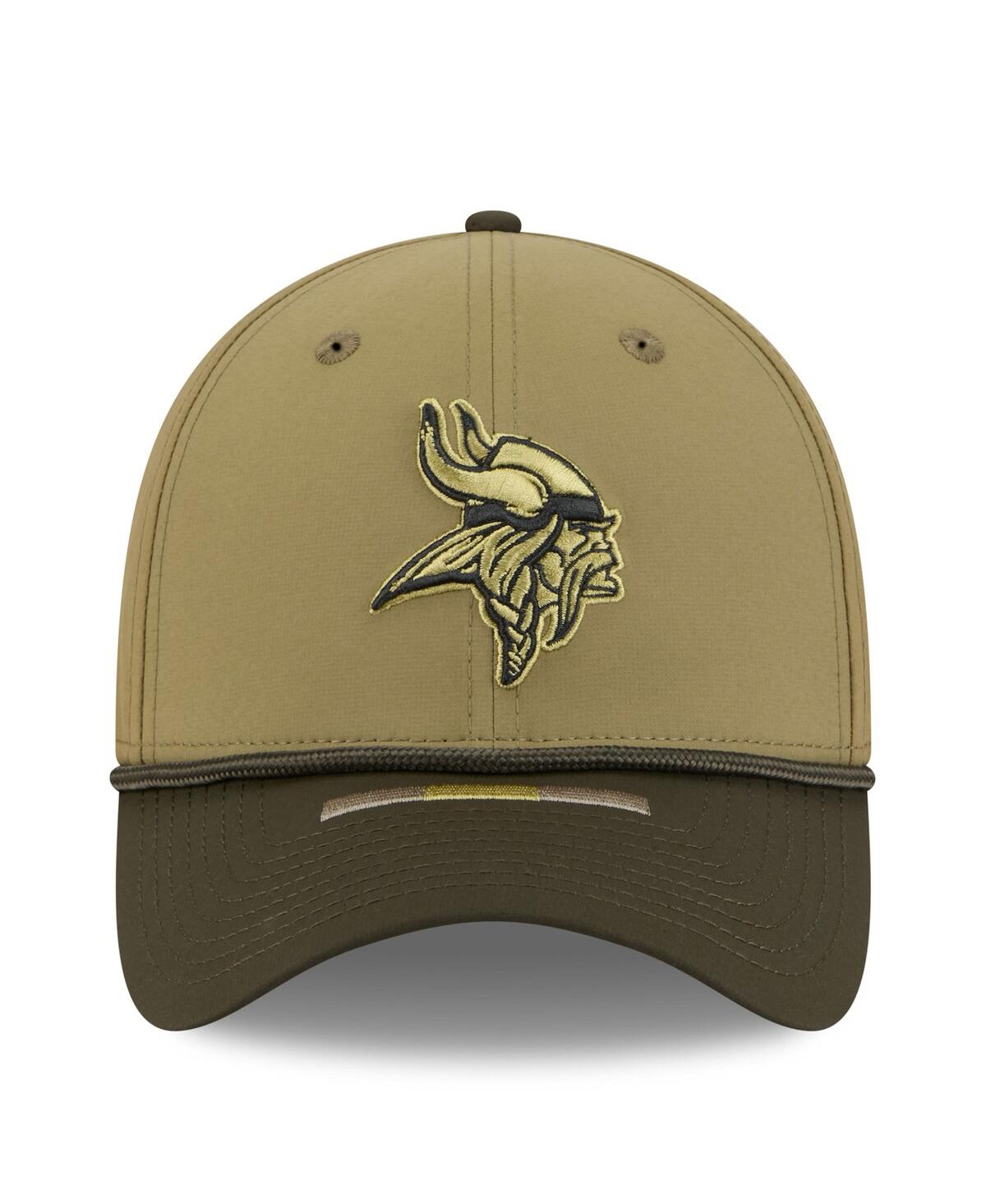 New Era Men's Green/dark Green Minnesota Vikings 2025 Salute To Service 39thirty Flex Hat In Green