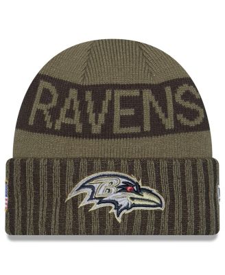 New Era - Men's Dark Green Baltimore Ravens 2025 Salute to Service Cuffed Knit Hat
