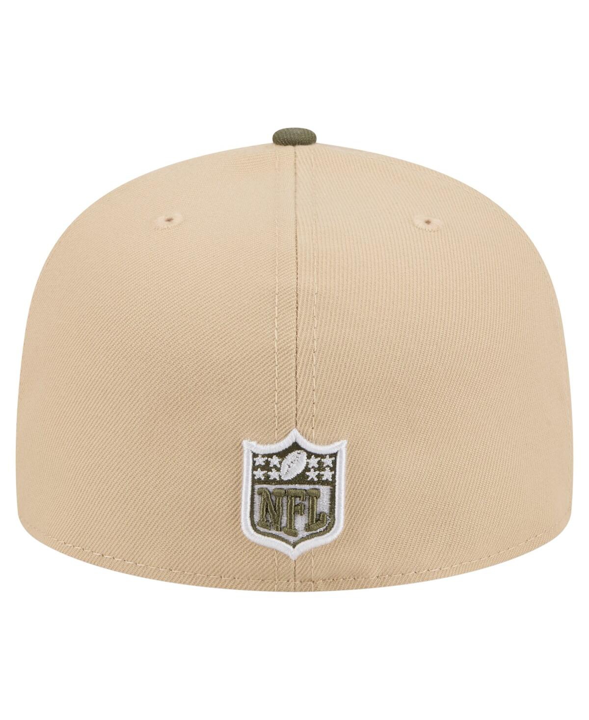 New Era Men'sâ Light Beige/olive Kansas City Chiefs Color Pack A-frame 59fifty Fitted Hat In Brown