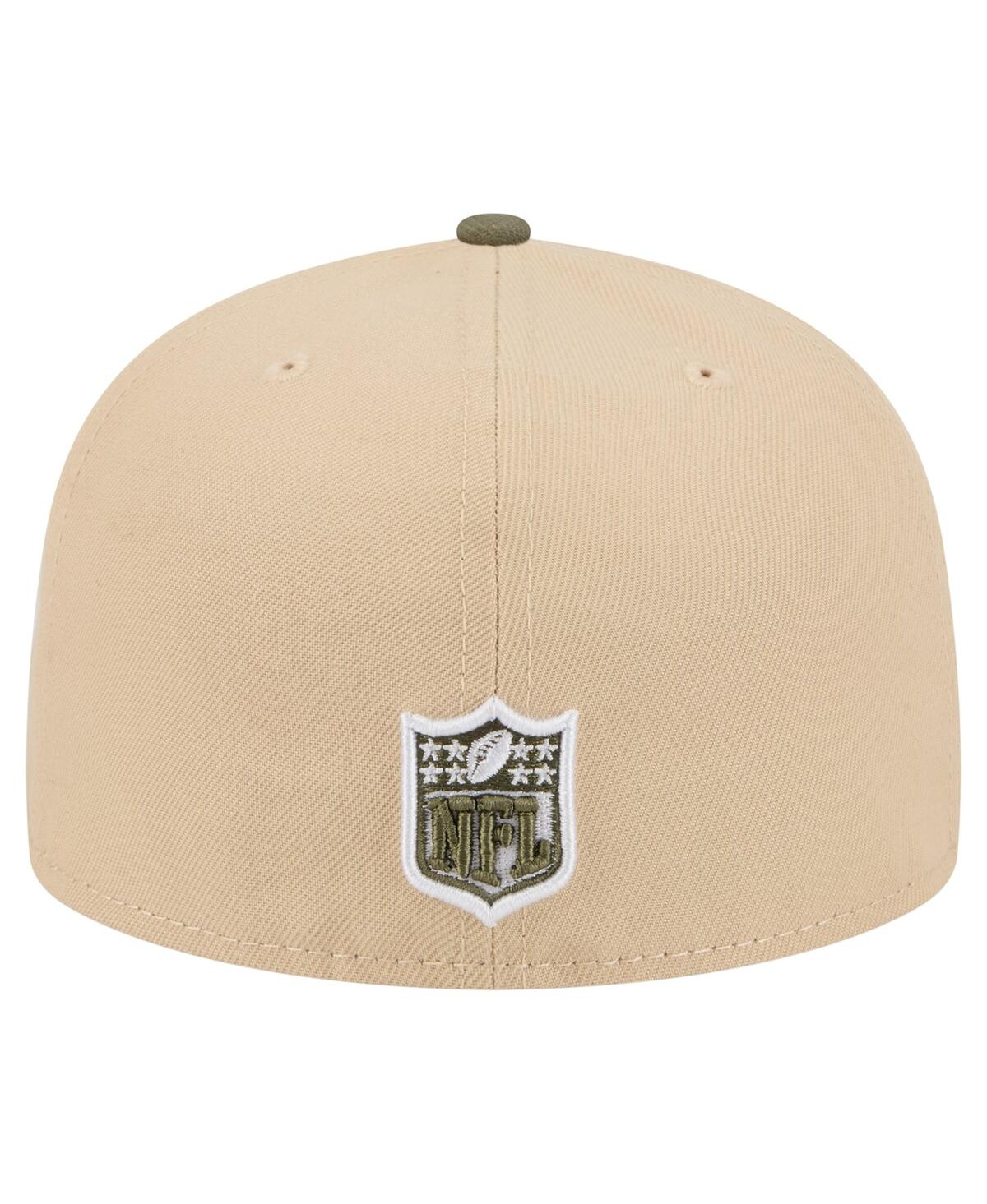 New Era Men'sâ Beige/olive Seattle Seahawks Color Pack A-frame 59fifty Fitted Hat In Brown