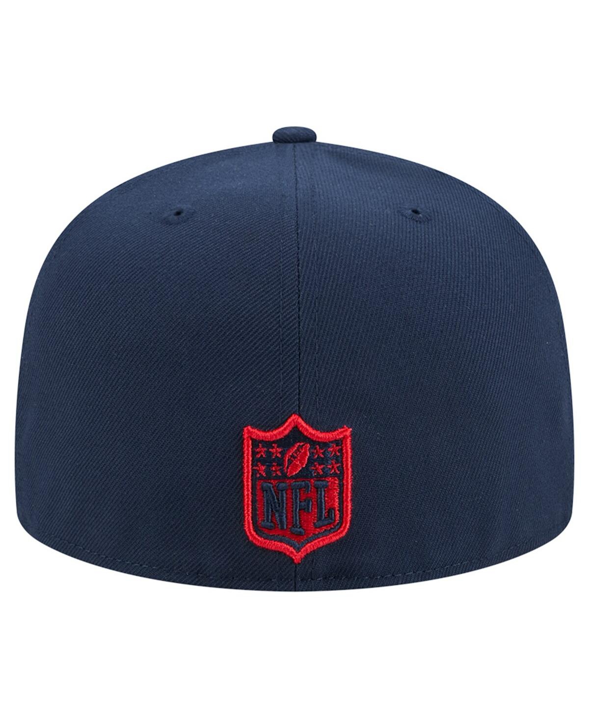 New Era Men'sâ Navy New England Patriots Tri-hit 59fifty Fitted Hat In Blue