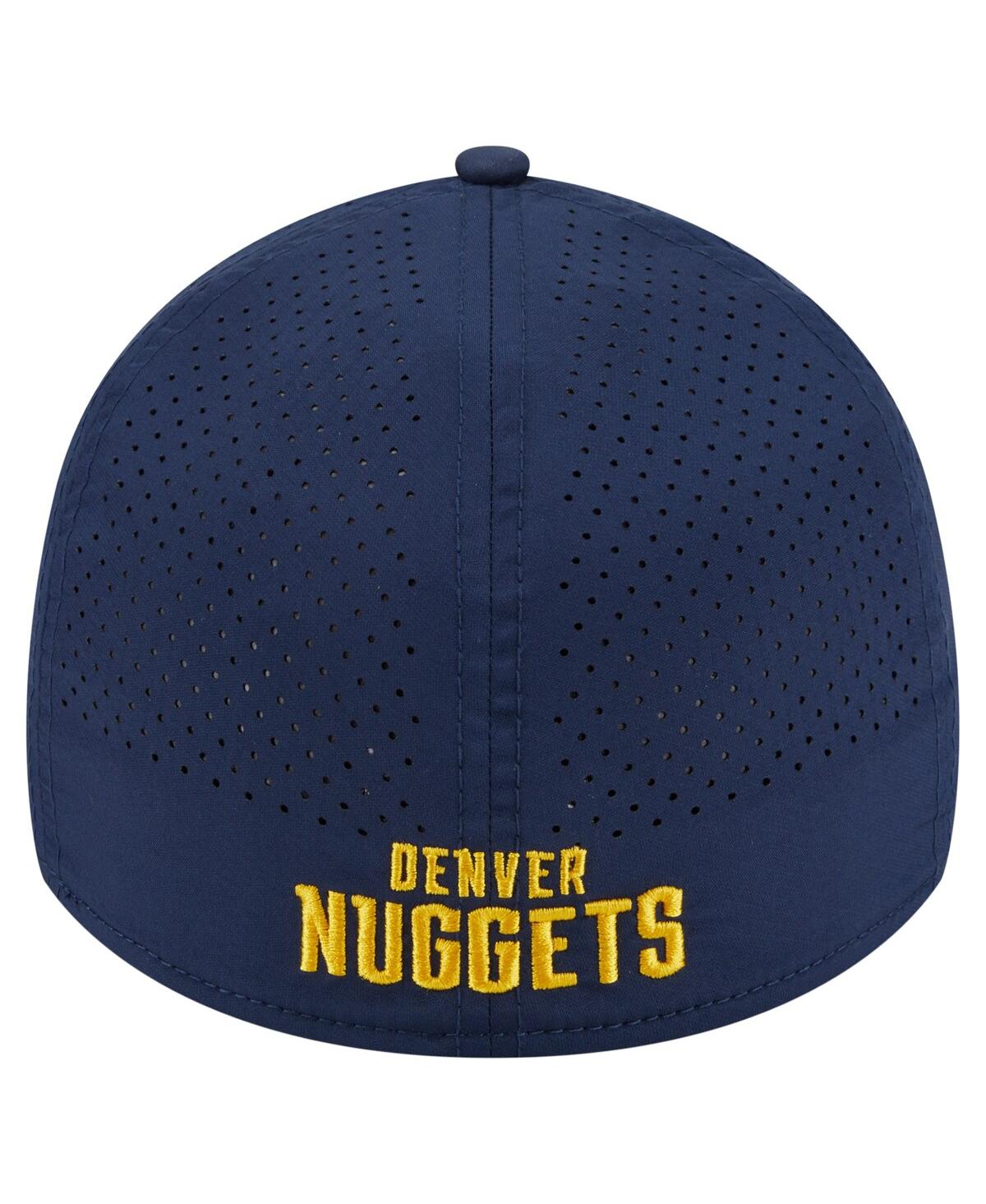 New Era Men's Navy Denver Nuggets Featherweight Poly Rope Flex 39thirty Hat In Blue